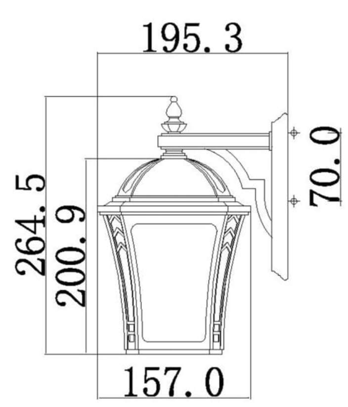 Mocha One Light Small Outdoor Wall Lantern - ID 7108