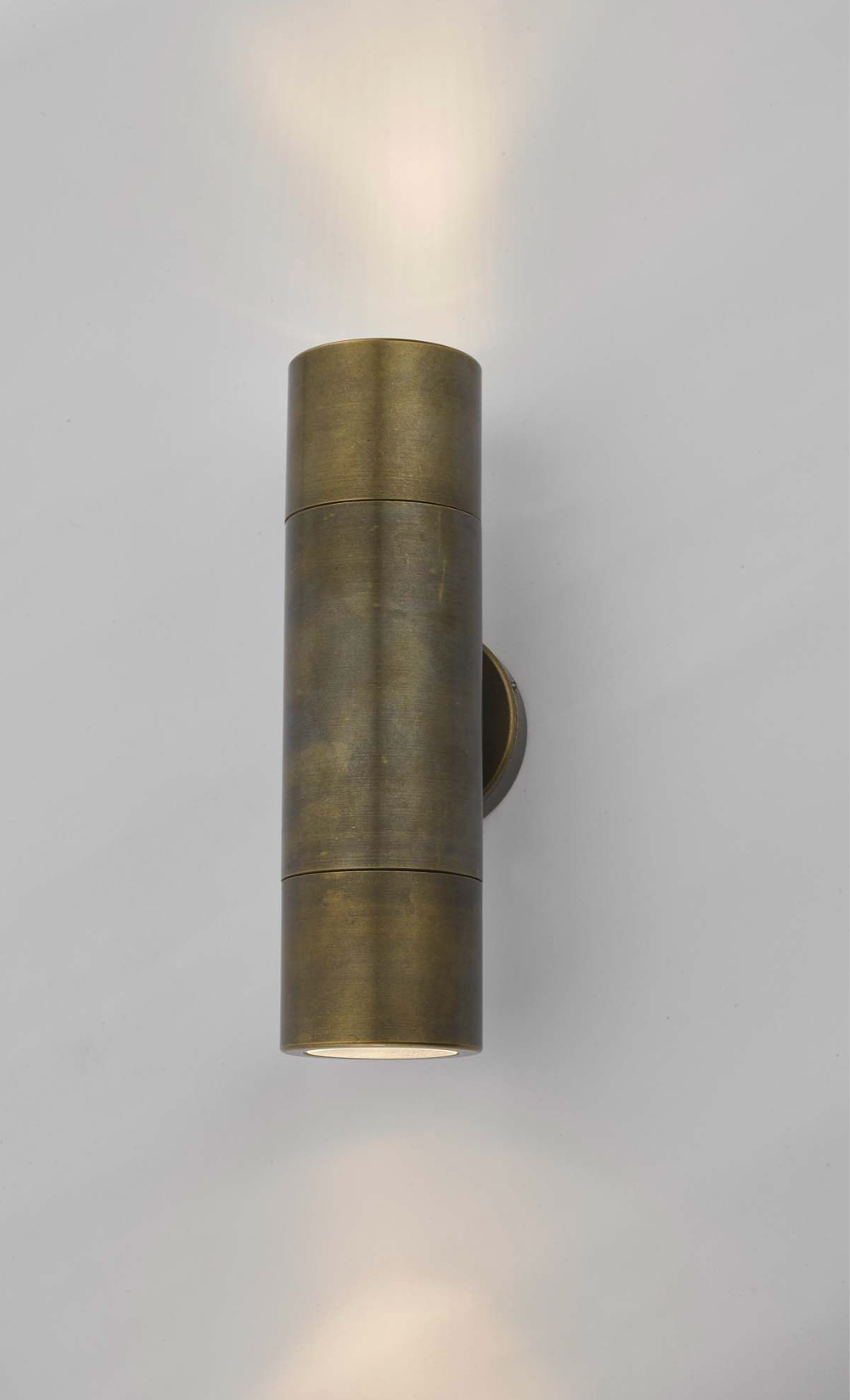 Tyndrum Brushed Antique Brass Finish Solid Brass Up/Down Outdoor Wall Light - ID 9488
