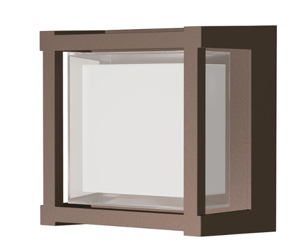 INS Square Black Frame IP65 Exterior Wall Light - ID 14011