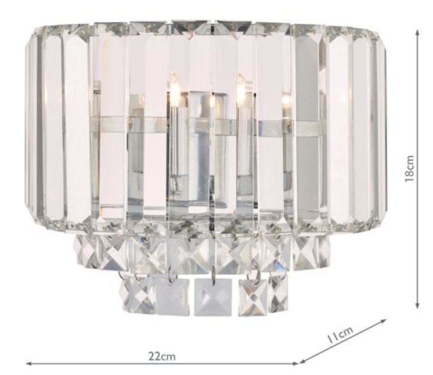 Laura Ashley Vienna, Crystal Wall Light, Antique Brass - ID 13161
