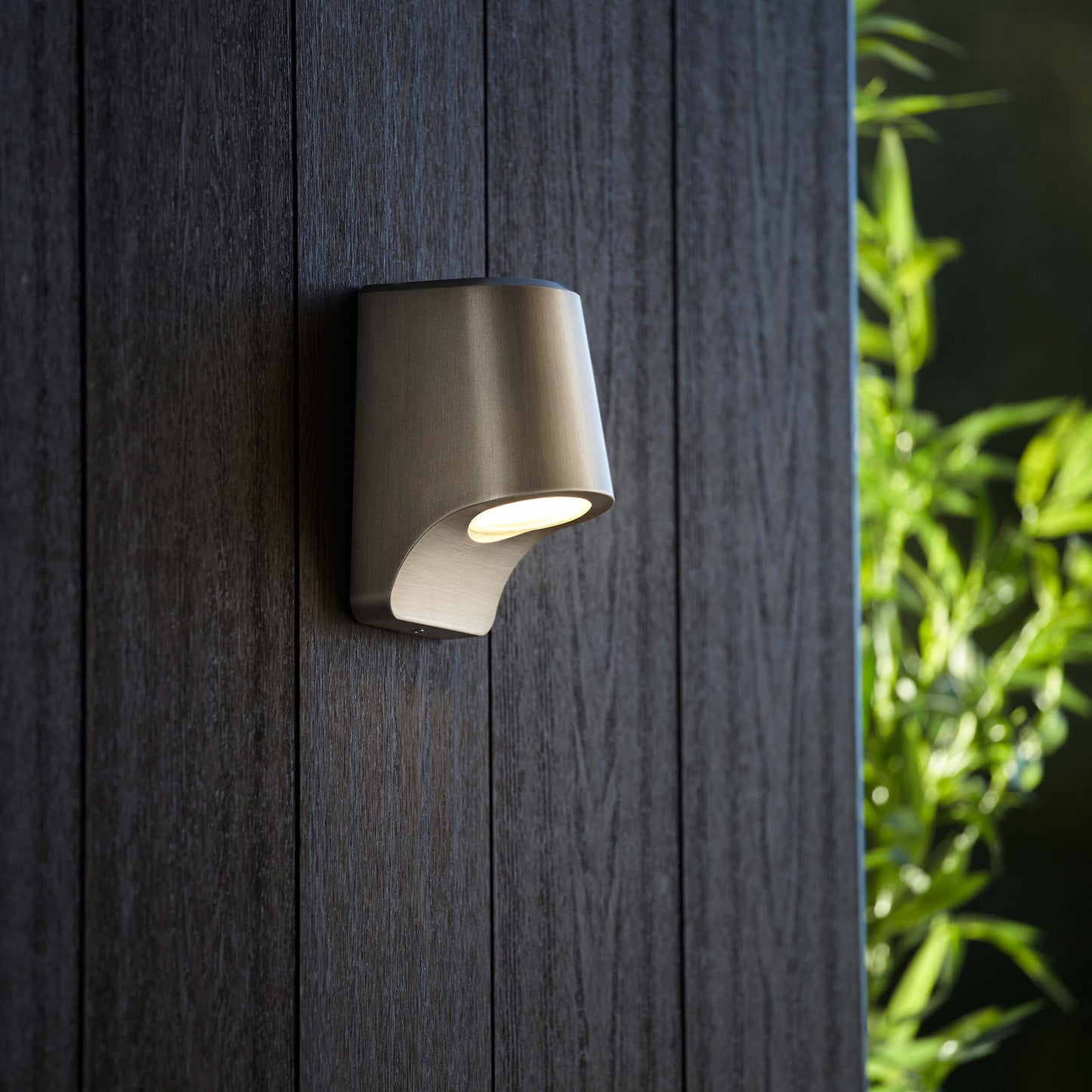 Aged Pewter Die Cast IP44 Led Wall Light With Frosted Glass - ID 12504