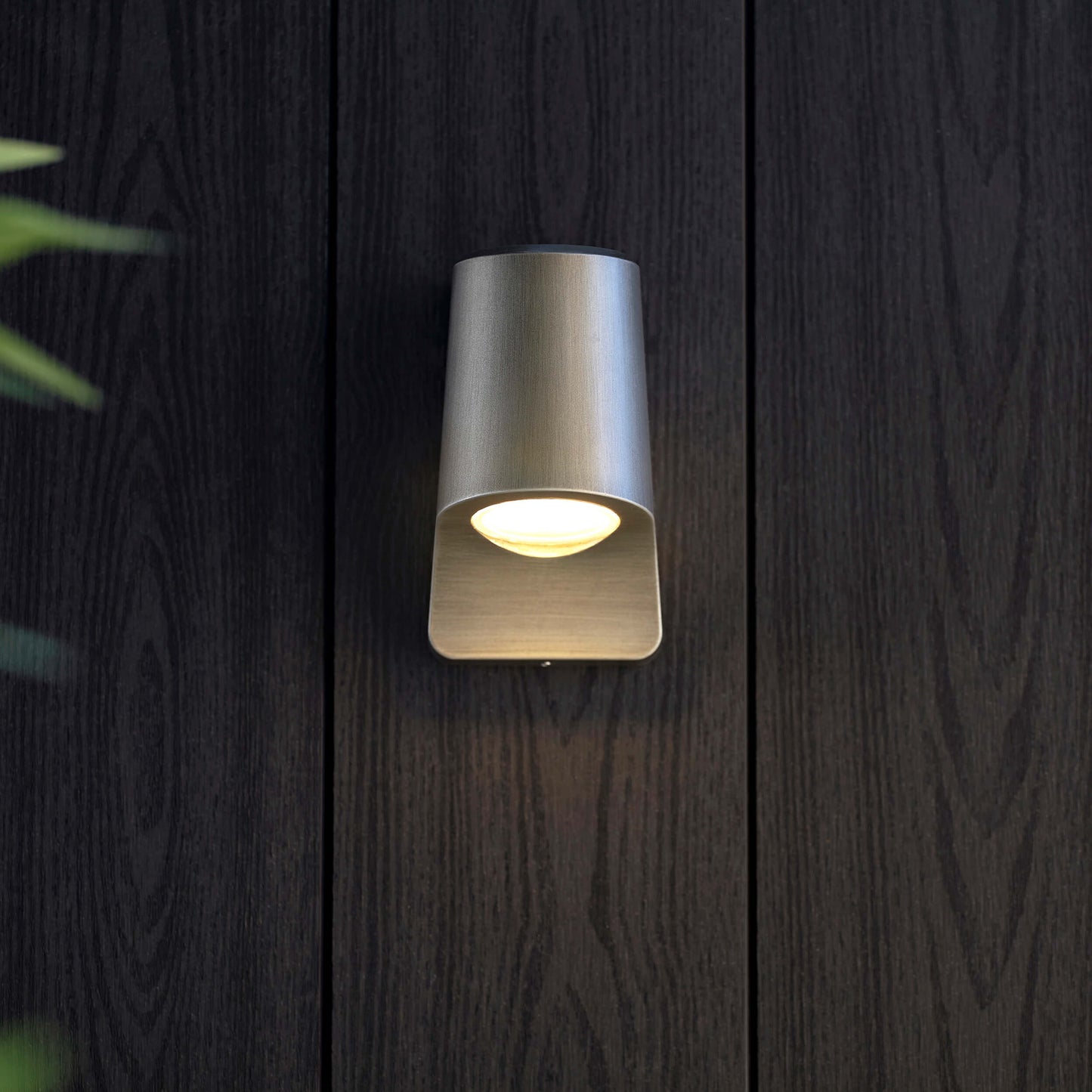 Aged Pewter Die Cast IP44 Led Wall Light With Frosted Glass - ID 12504