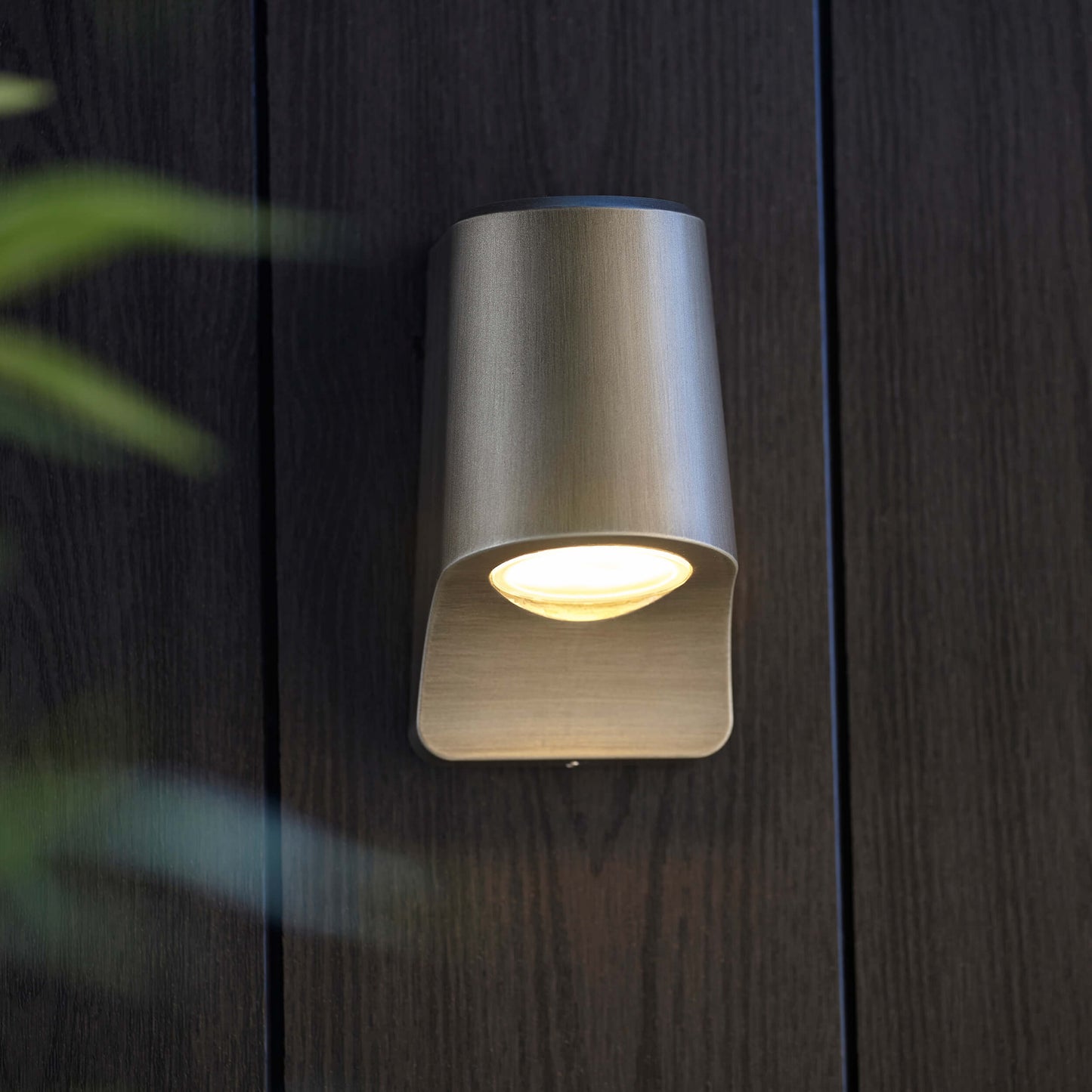 Aged Pewter Die Cast IP44 Led Wall Light With Frosted Glass - ID 12504