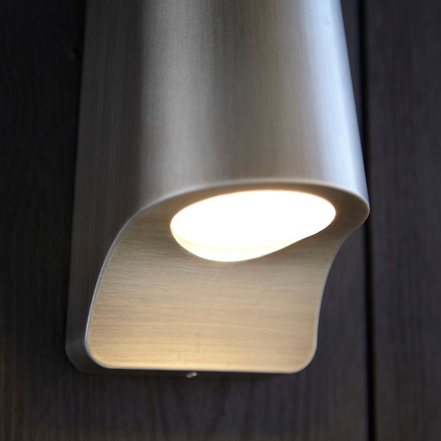 Aged Pewter Die Cast IP44 Led Wall Light With Frosted Glass - ID 12504