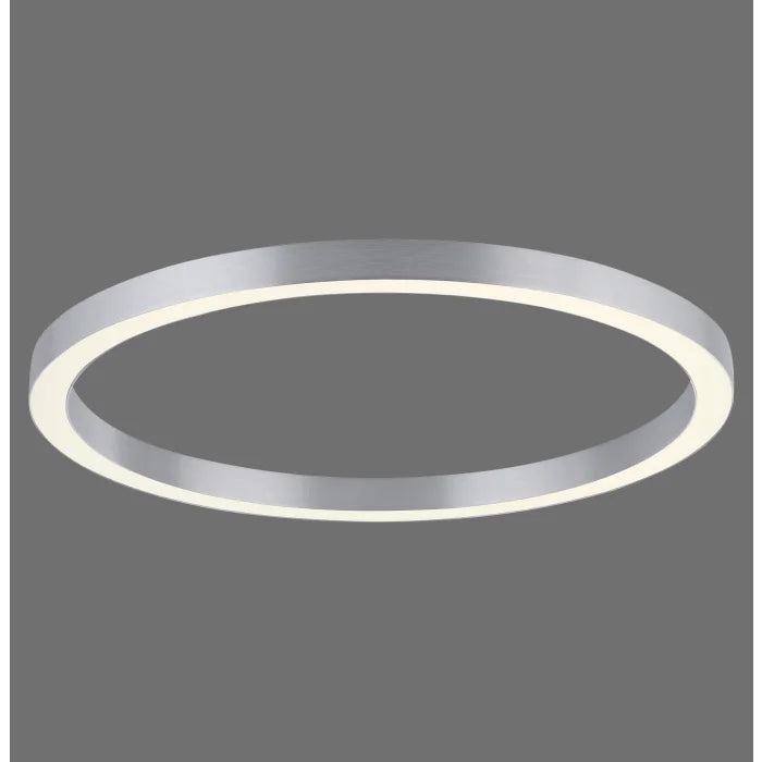 LIN Remote Controlled 70cm Ring Wall/Ceiling Light in Brushed Aluminium - ID 13881