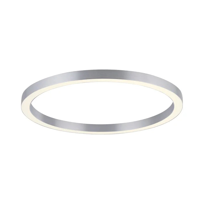LIN Remote Controlled 70cm Ring Wall/Ceiling Light in Brushed Aluminium - ID 13881