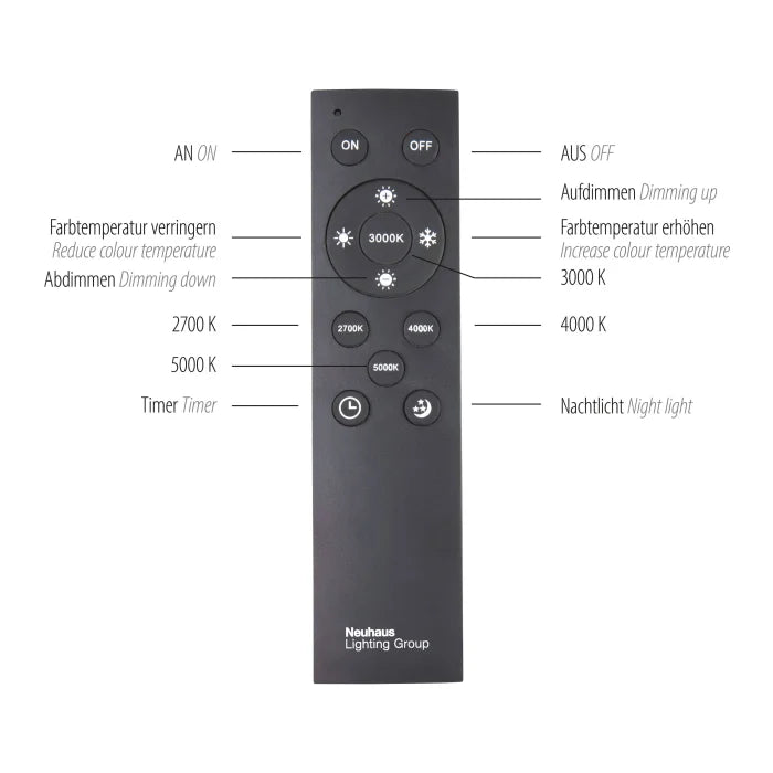 LIN Remote Controlled 70cm Ring Wall/Ceiling Light in Brushed Aluminium - ID 13881