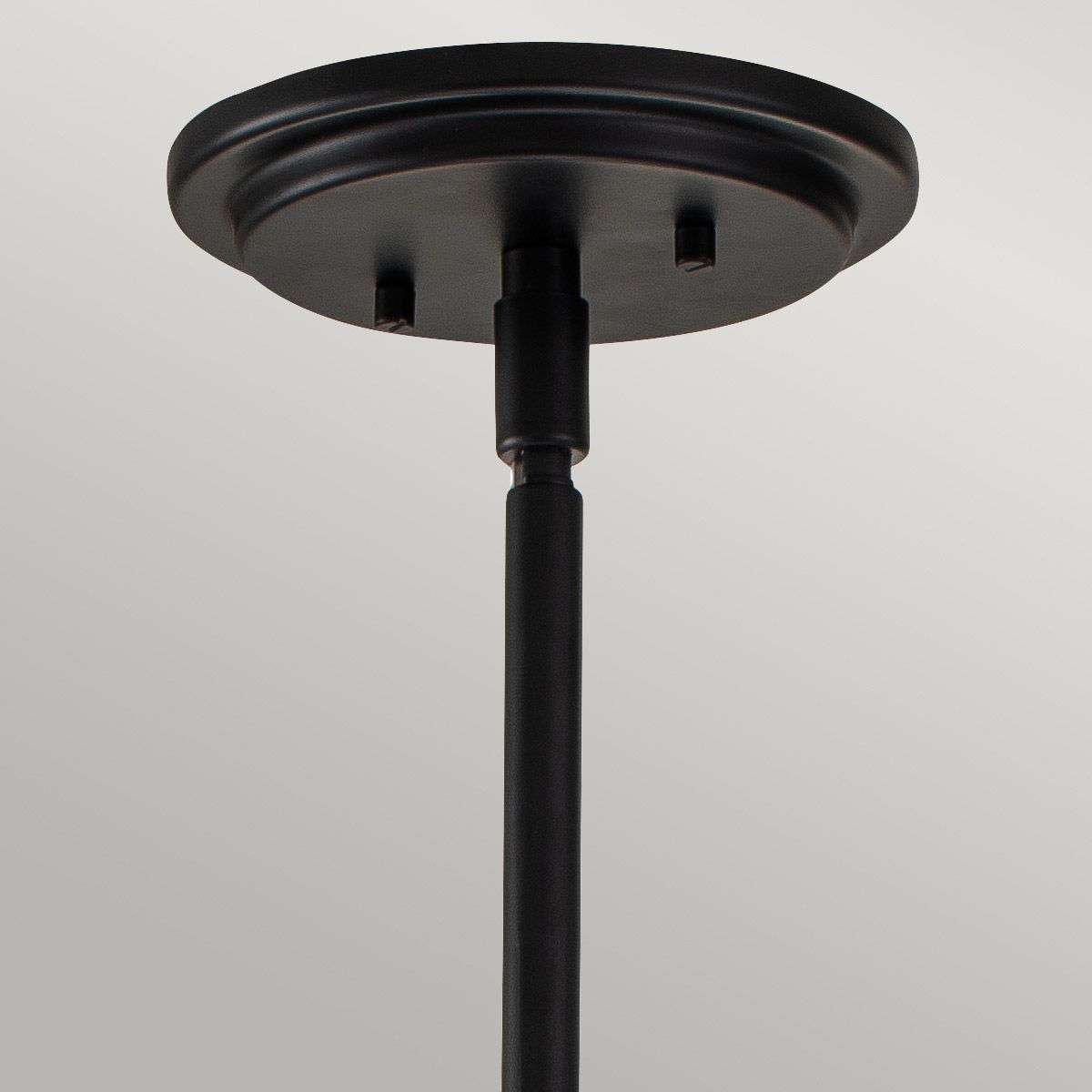 SOM 1 Light Pendant in Black with Clear Seeded Glass - ID 13659