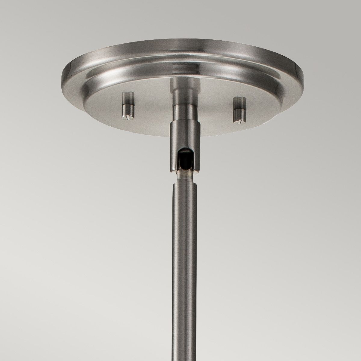 SOM 1 Light Pendant in Brushed Nickel with Clear Seeded Glass - ID 13661