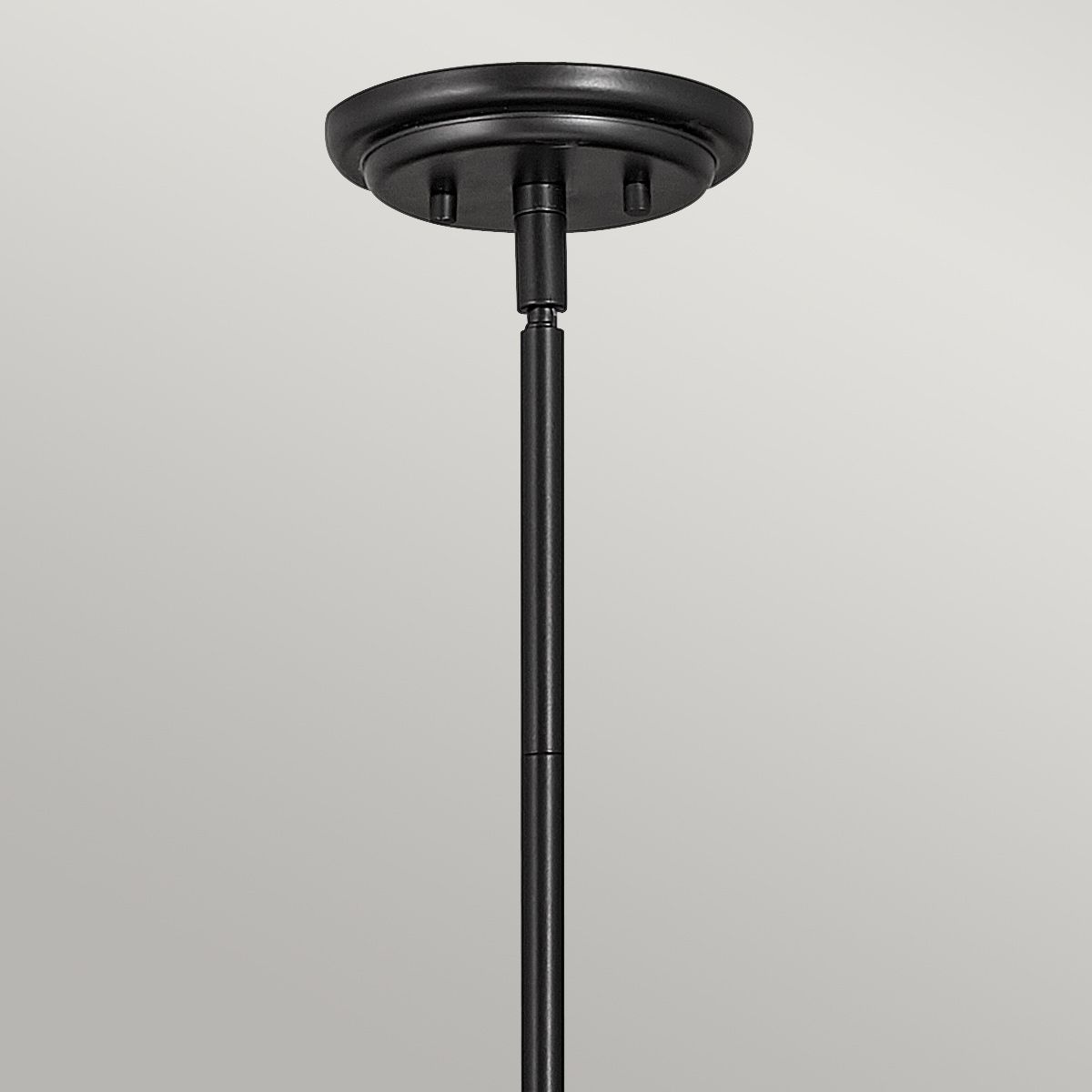SOM 1 Light Pendant in Black with Opal Glass - ID 13660