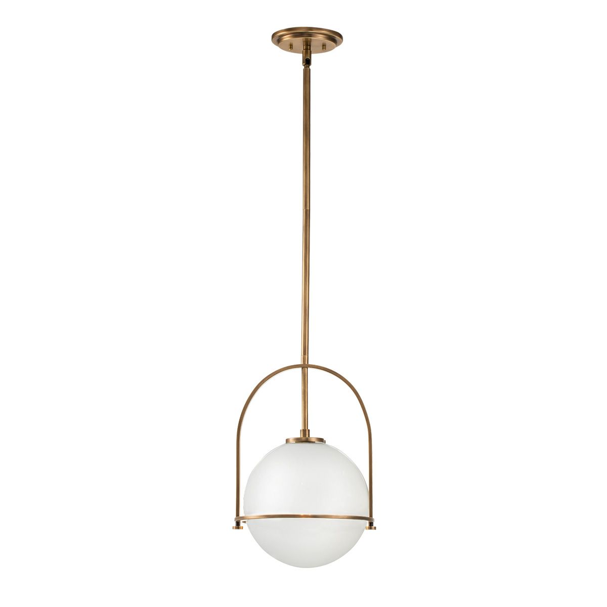 SOM 1 Light Pendant in Brass with Opal Class - ID 13657