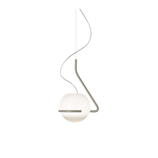 Foscarini Tonda Piccola E27 Pendant Titanium & White (Titanio/Bianco) - 10m Drop