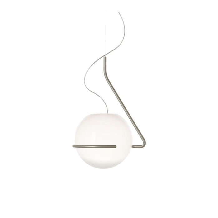 Foscarini Tonda E27 Pendant Titanium & White (Titanio/Bianco)