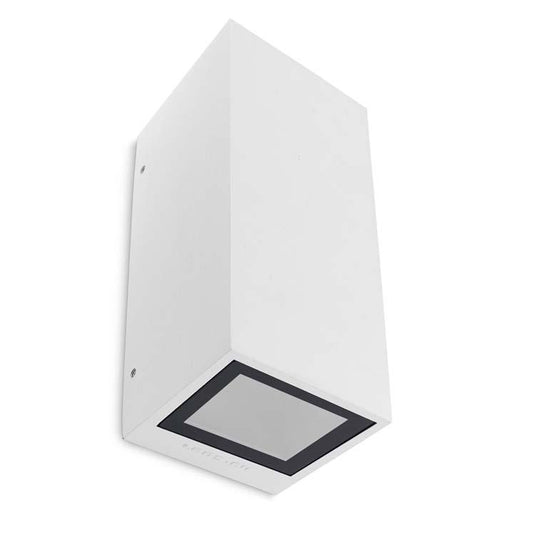 Stockwell Matt Aluminium White Up/Down Outdoor Wall Light - ID 8782