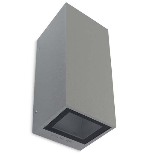 Stockwell Matt Aluminium Light Grey Up/Down Outdoor Wall Light - ID 8783
