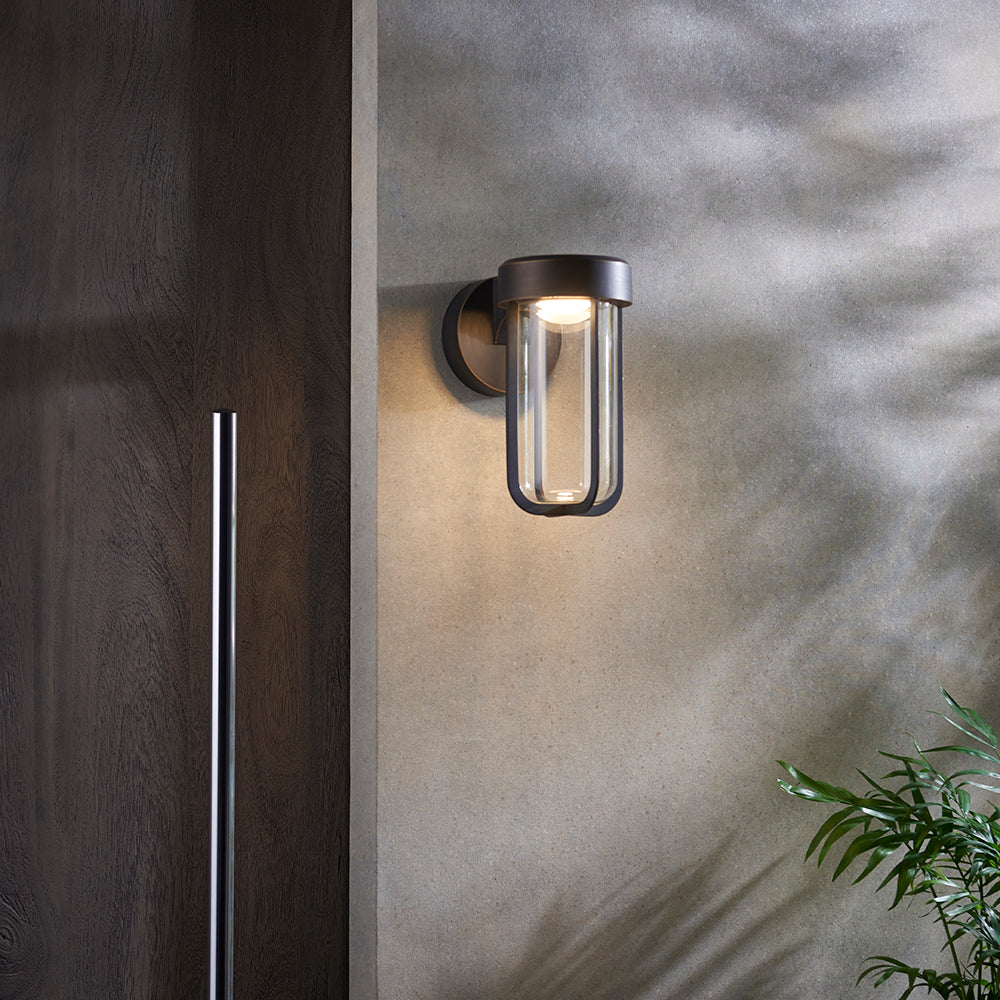 Die Cast IP44 LED Wall Light In Brushed Bronze With Clear Glass - ID 11077 - LOW STOCK, PLEASE CALL