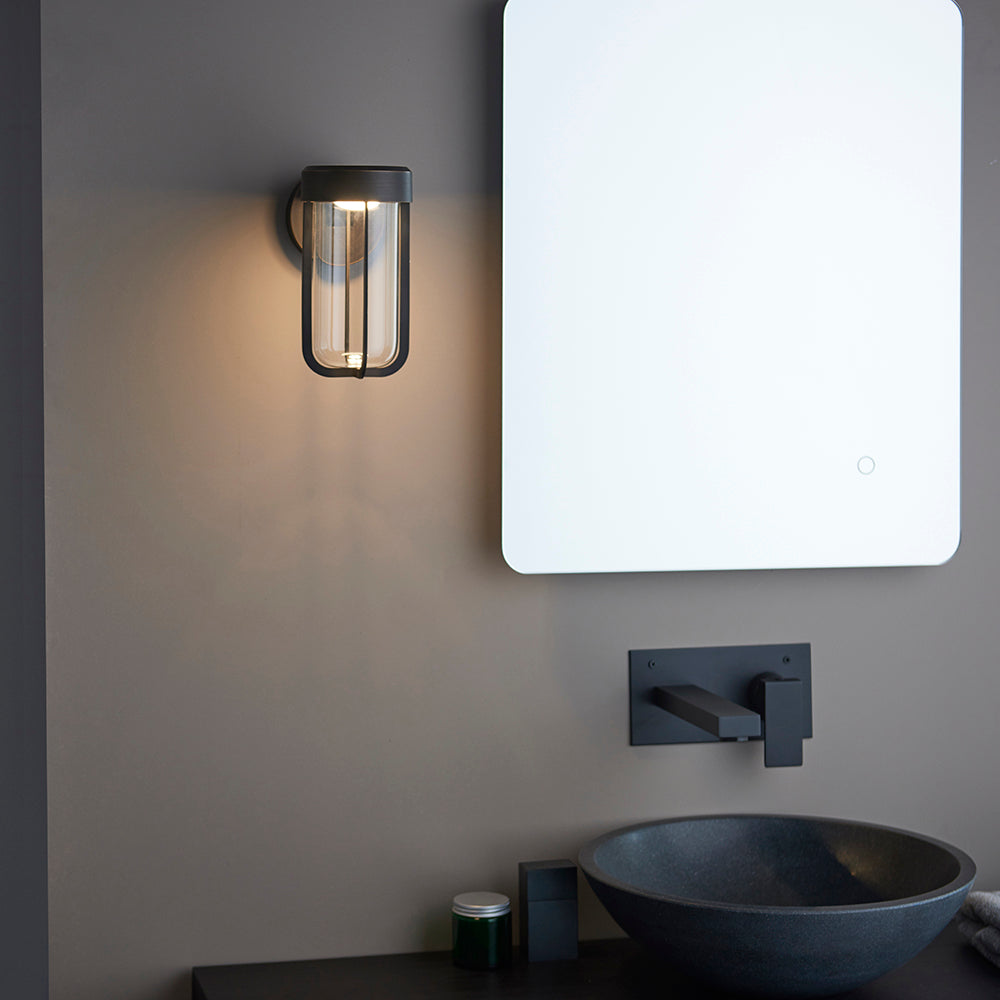 Die Cast IP44 LED Wall Light In Brushed Bronze With Clear Glass - ID 11077 - LOW STOCK, PLEASE CALL
