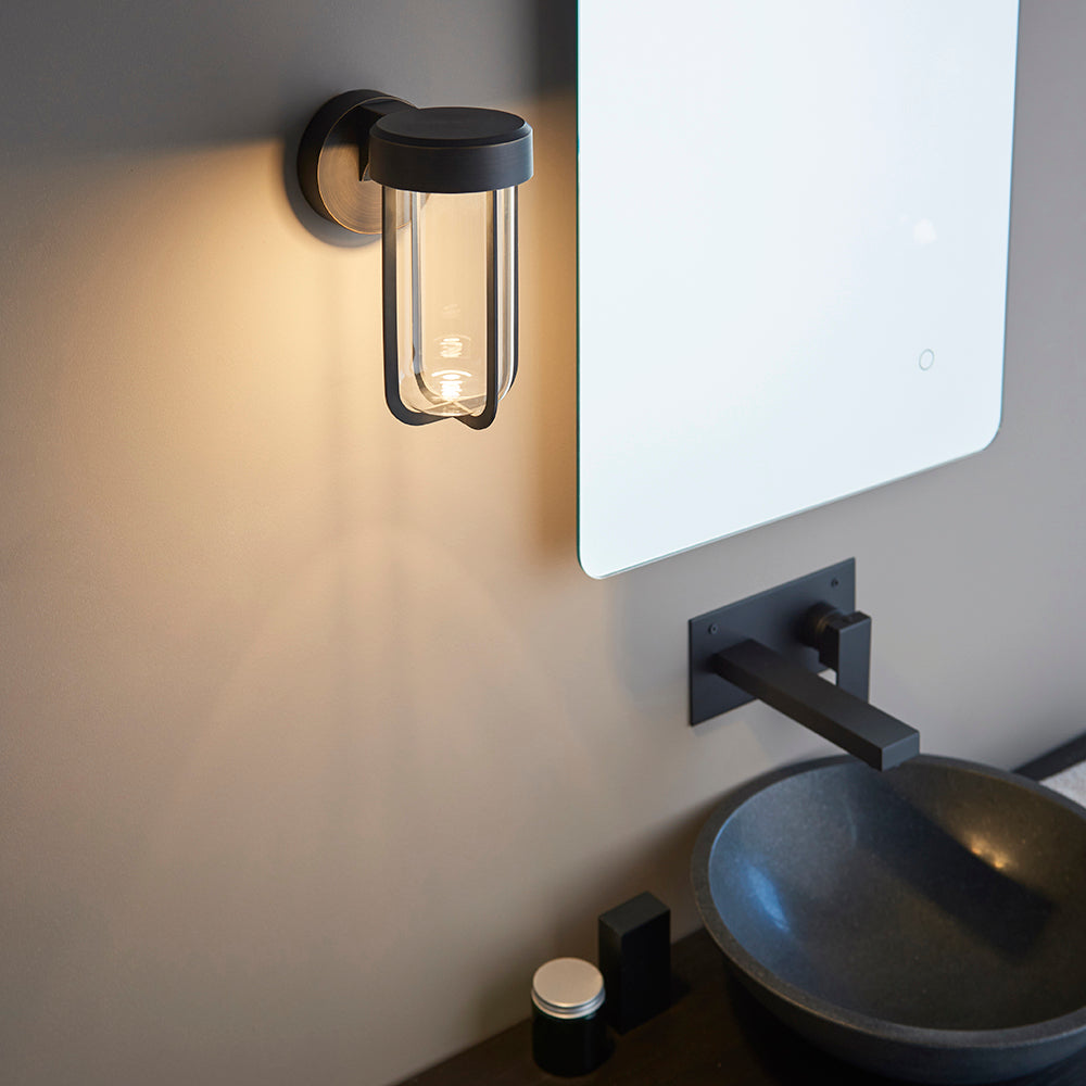 Die Cast IP44 LED Wall Light In Brushed Bronze With Clear Glass - ID 11077 - LOW STOCK, PLEASE CALL