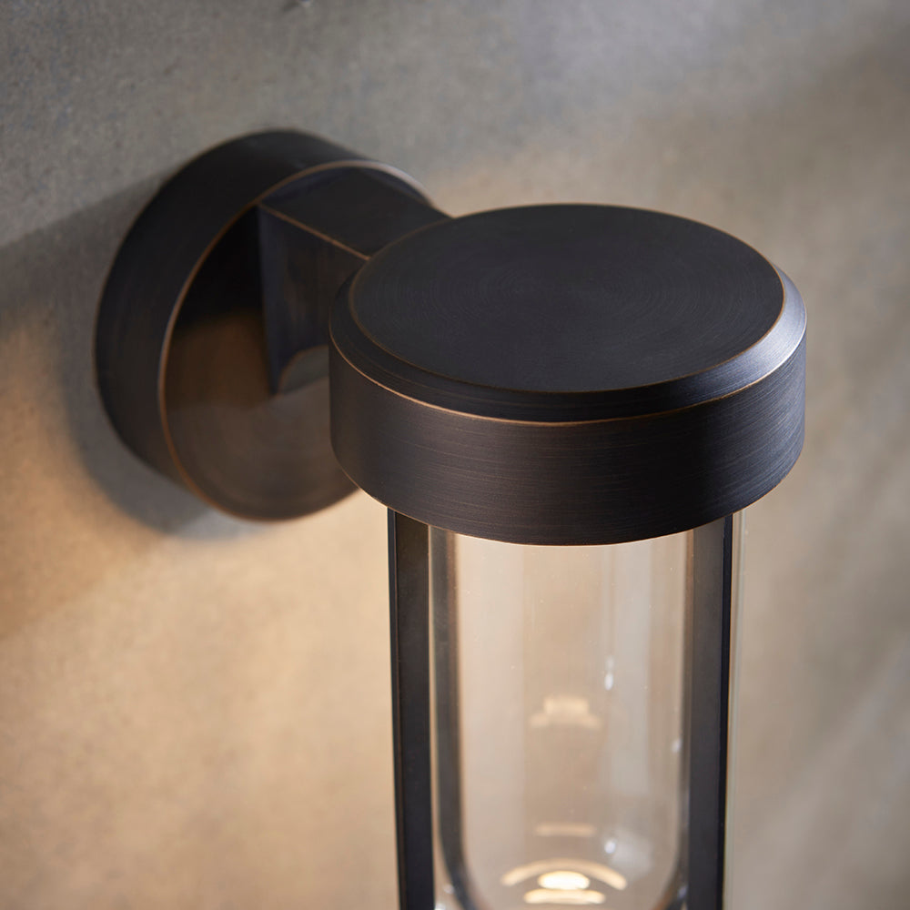 Die Cast IP44 LED Wall Light In Brushed Bronze With Clear Glass - ID 11077 - LOW STOCK, PLEASE CALL