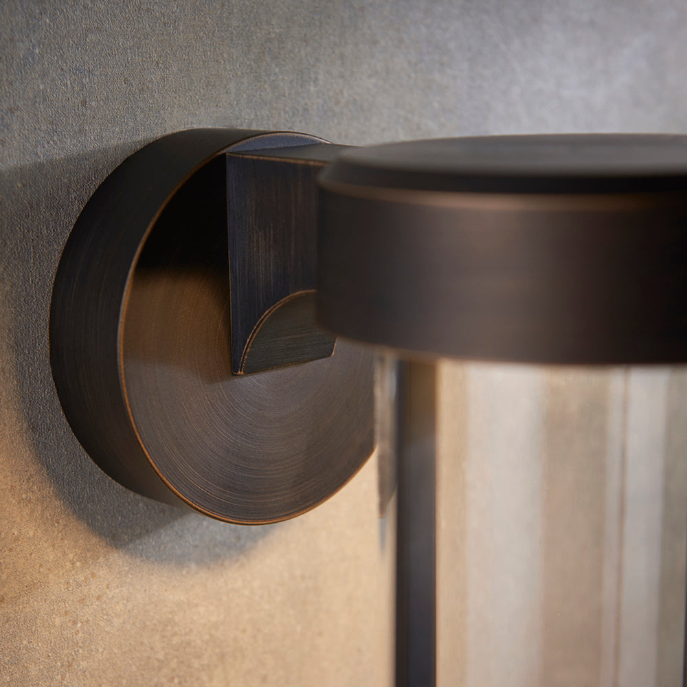Die Cast IP44 LED Wall Light In Brushed Bronze With Clear Glass - ID 11077 - LOW STOCK, PLEASE CALL