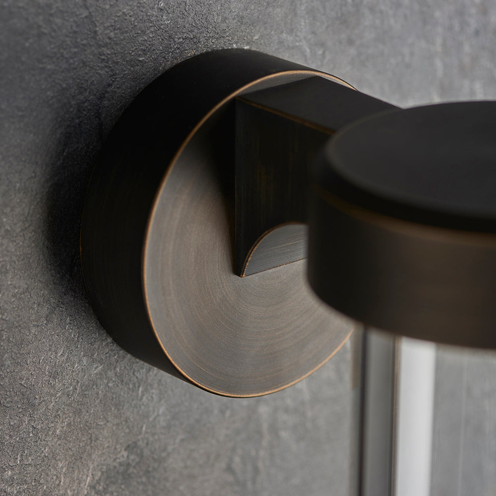 Die Cast IP44 LED Wall Light In Brushed Bronze With Clear Glass - ID 11077 - LOW STOCK, PLEASE CALL