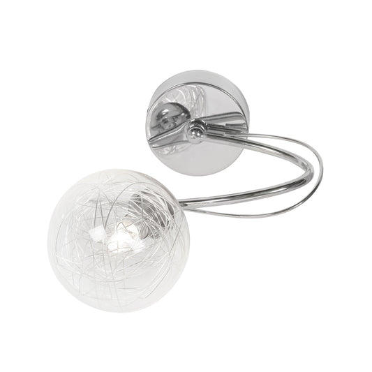 Gurney 1 Lamp Polished Chrome Spiral Wall Light - ID 9370