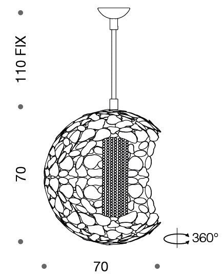 Twister 8 Light Suspension Pendant Light - ID 10483