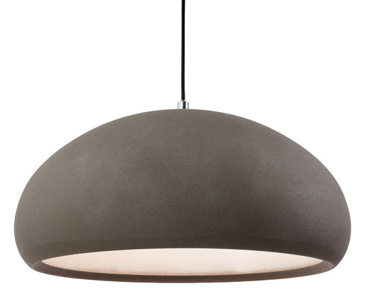 Costa Rough Sand Concrete Single Pendant - London Lighting