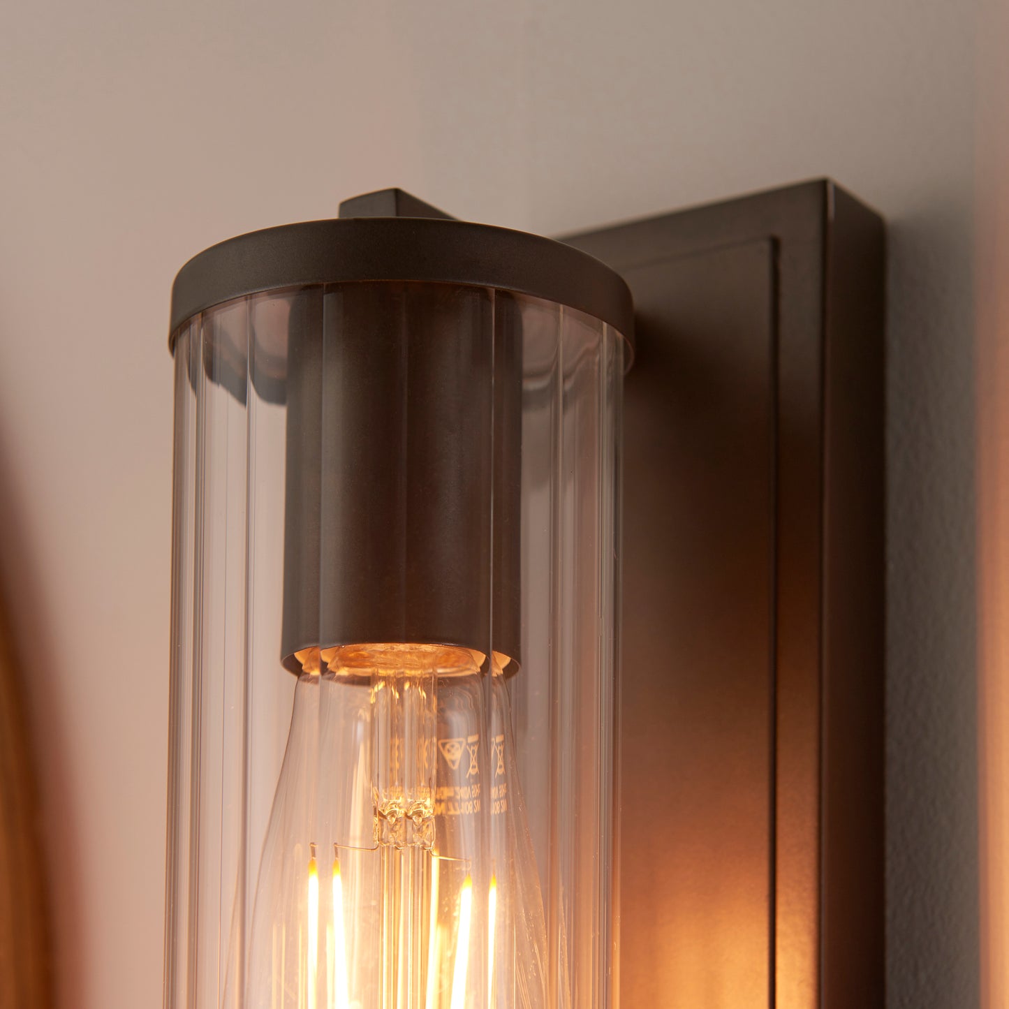Cylinder Dark Bronze Bathroom Wall Light - ID 11672