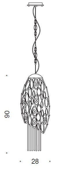 Canning Large Suspension Pendant with LED in Base - ID 8186