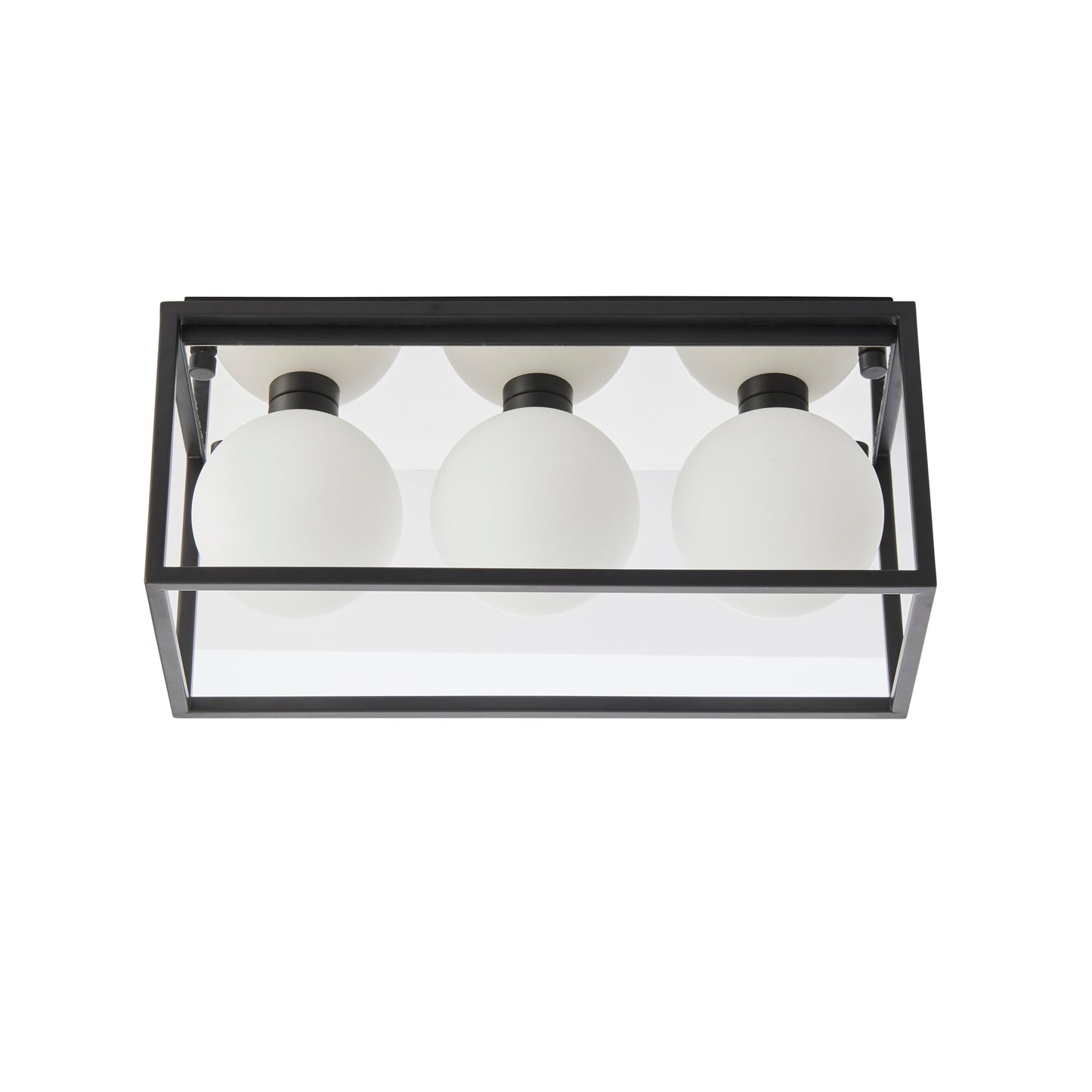 Angular Framed Linear IP44 Semi-Flush Ceiling Light - ID 11669