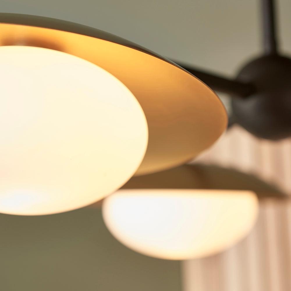 Opal Pebble Three Lamp Semi-Flush Ceiling Light - ID 11016