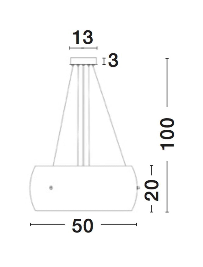CHI Chrome Aluminium & Clear Glass Pendant Large - ID 11577