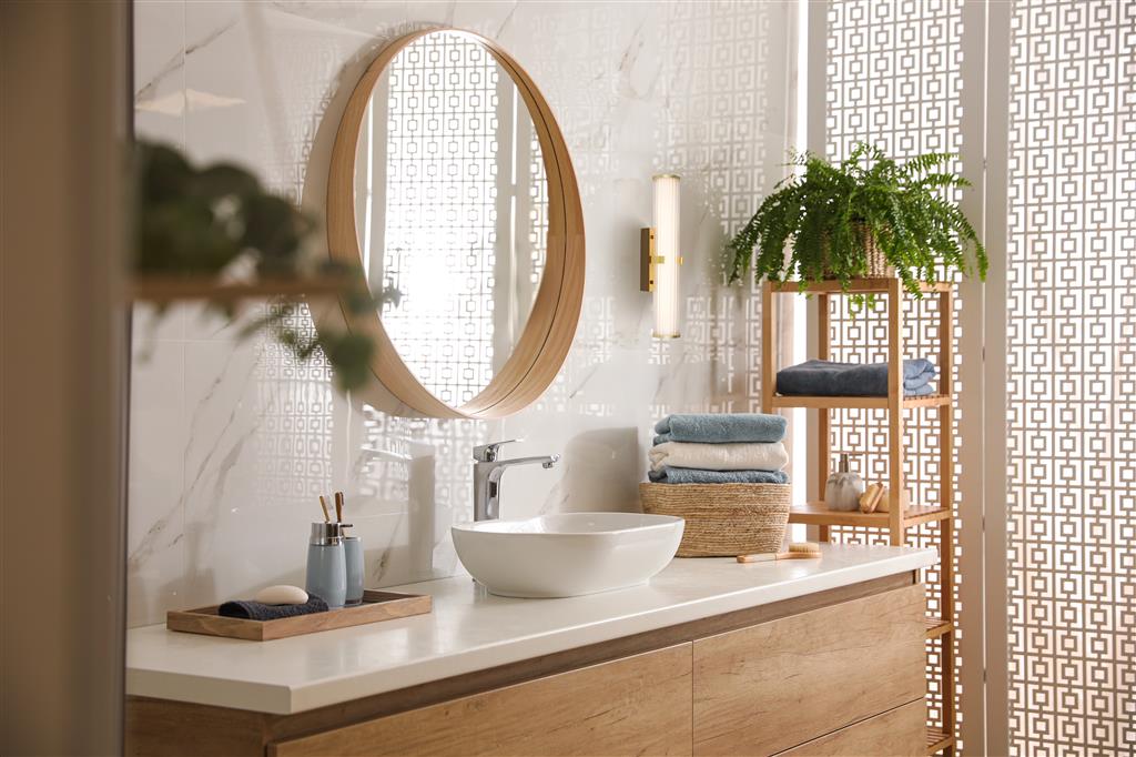 CLA Medium Ribbed Opal Glass Bathroom Rated Wall Light With Gold Detailing - ID 12467