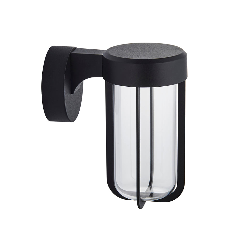 Die Cast IP44 LED Wall Light In Matt Black With Clear Glass - ID 11074 - LOW STOCK, PLEASE CALL