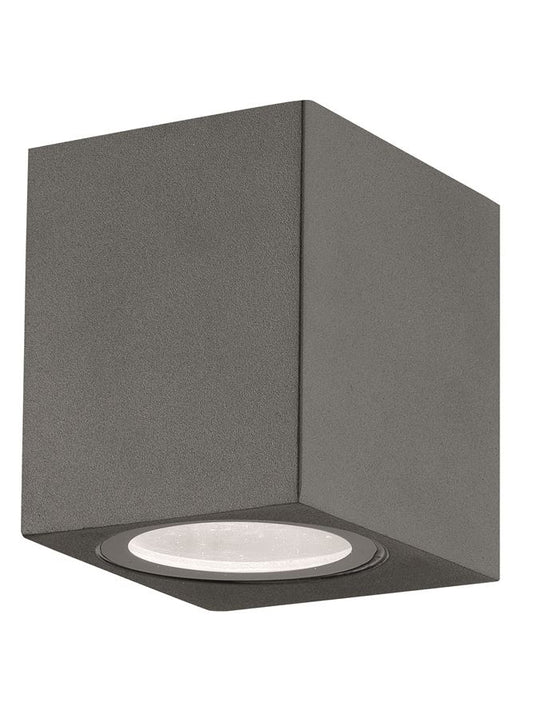 NER Compact Squared Edge Matt Grey Outdoor Wall Down Light - ID 8817