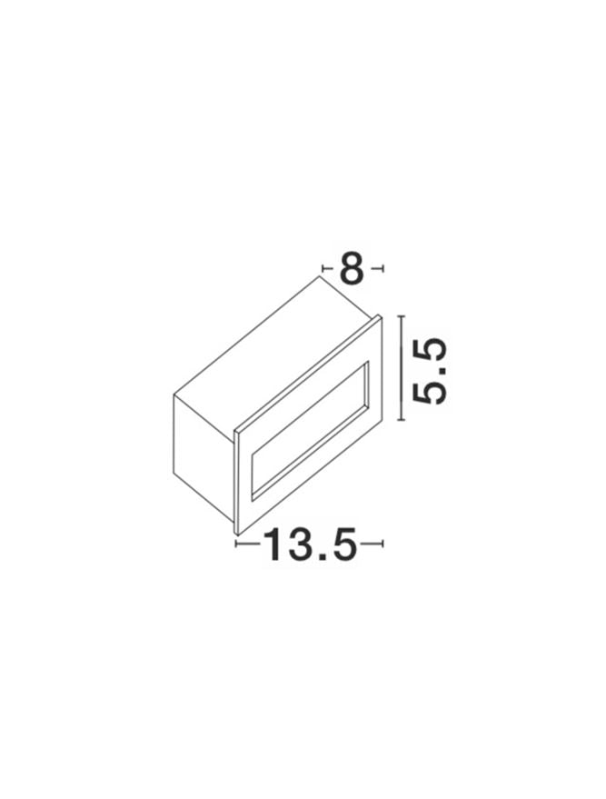 KRY Dark Grey Aluminium Outdoor Step Light - ID 11267