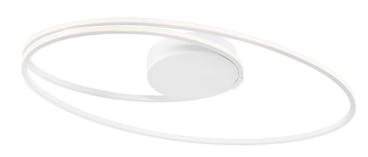 Viar Flush White Elliptical Ceiling Light - ID 9358