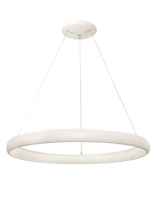 ALB Sandy White Aluminium & Acrylic Dimmable Inner Light Ring Pendant Large - ID 8768