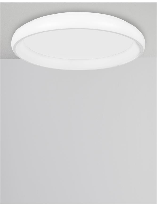 ALB Sandy White Aluminium & Acrylic Dimmable Inner Light Ring Flush Medium - ID 10387
