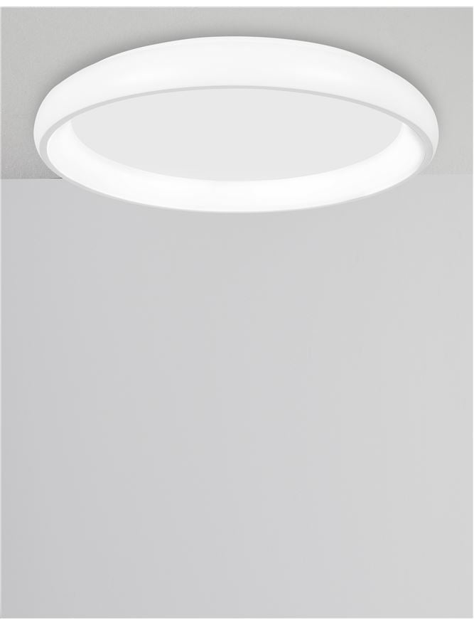 ALB Sandy White Aluminium & Acrylic Dimmable Inner Light Ring Flush Medium - ID 10387