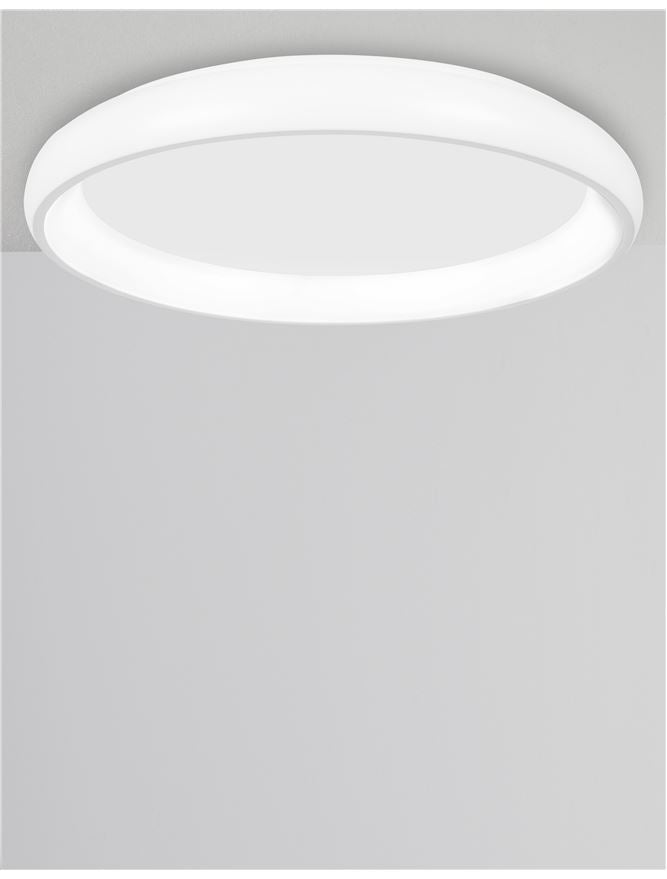ALB Sandy White Aluminium & Acrylic Dimmable Inner Light Ring Flush Large - ID 10391