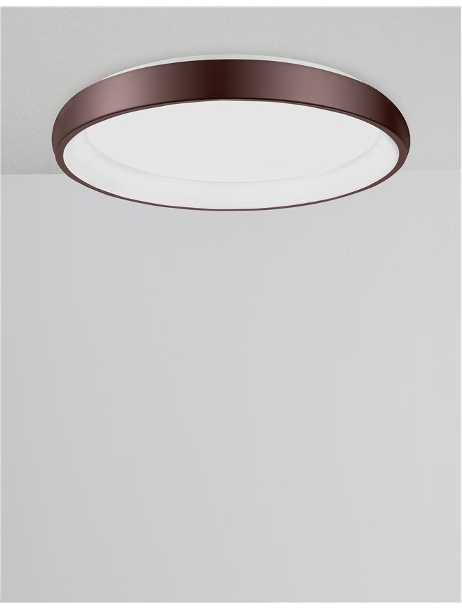 ALB Coffee Brown Aluminium & Acrylic Dimmable Inner Light Ring Flush Medium - ID 10384