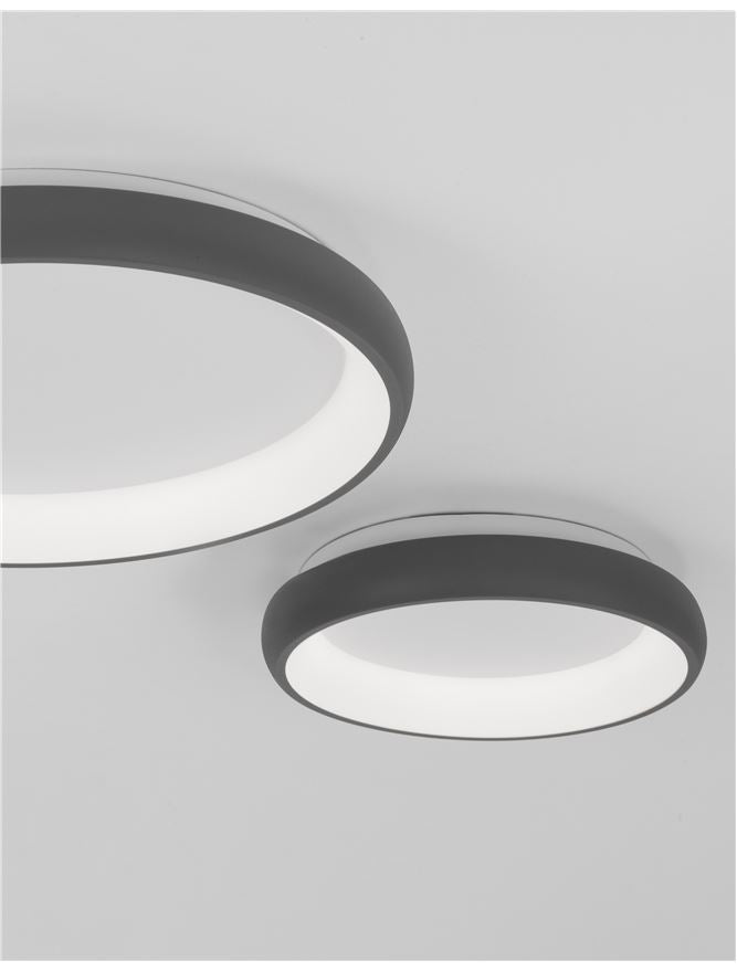 ALB Sandy Grey Aluminium & Acrylic Dimmable Inner Light Ring Flush Medium - ID 10385