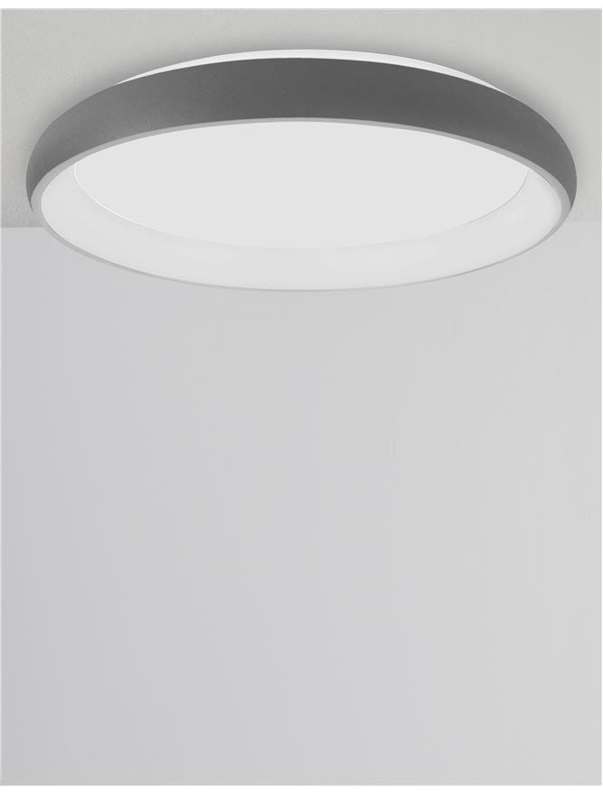 ALB Sandy Grey Aluminium & Acrylic Dimmable Inner Light Ring Flush Medium - ID 10385