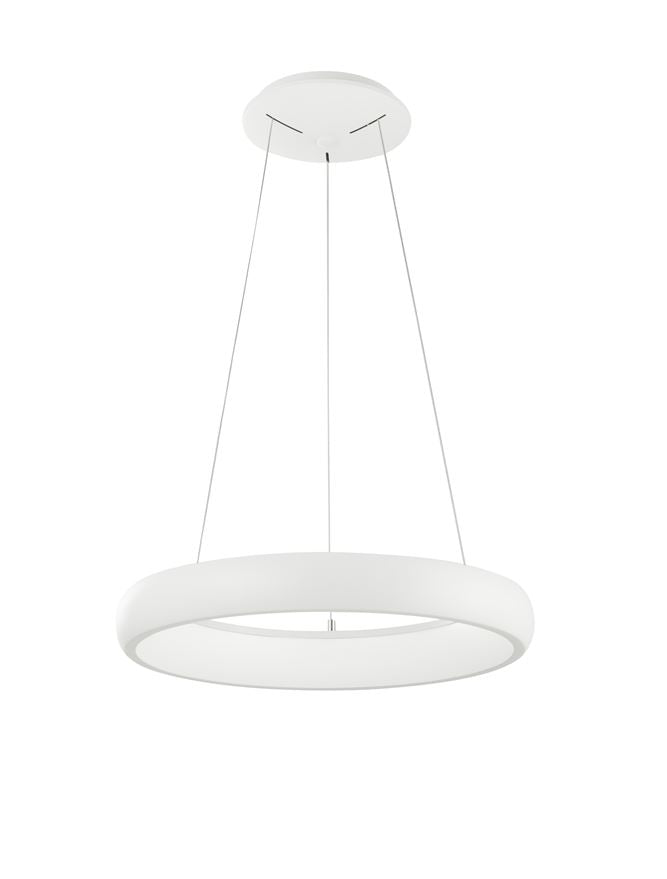 ALB Sandy White Aluminium & Acrylic Dimmable Inner Light Ring Pendant Small - ID 10374