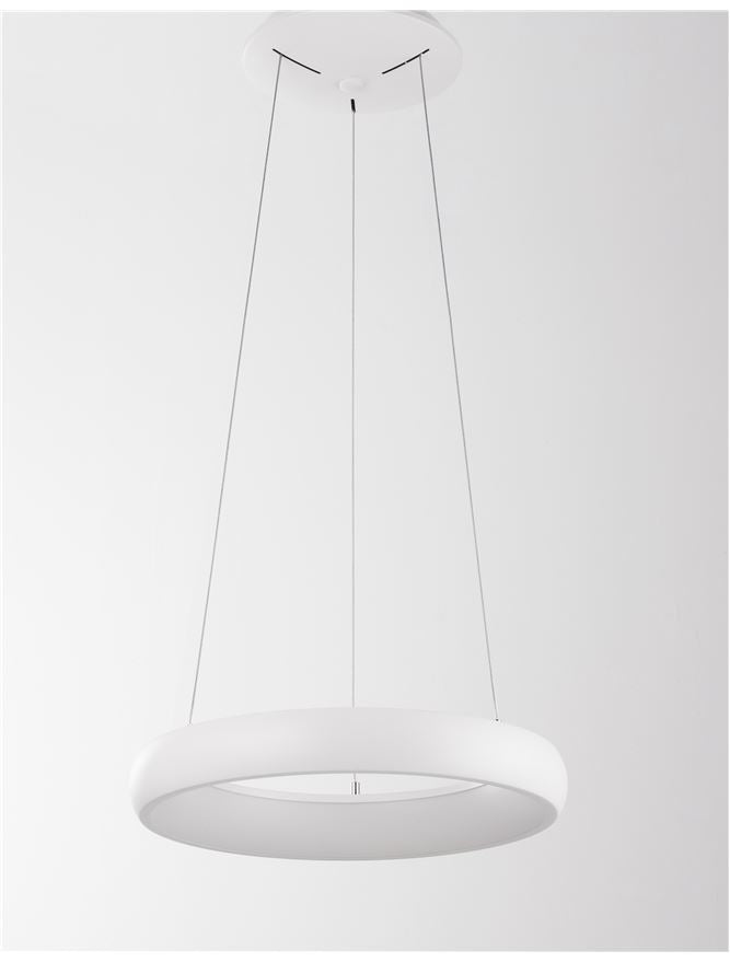 ALB Sandy White Aluminium & Acrylic Dimmable Inner Light Ring Pendant Small - ID 10374