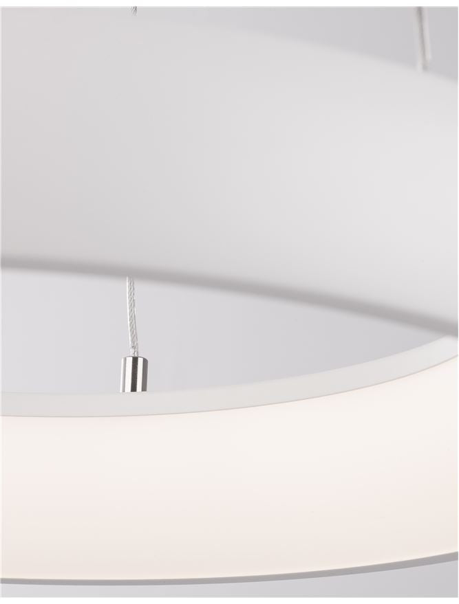 ALB Sandy White Aluminium & Acrylic Dimmable Inner Light Ring Pendant Small - ID 10374