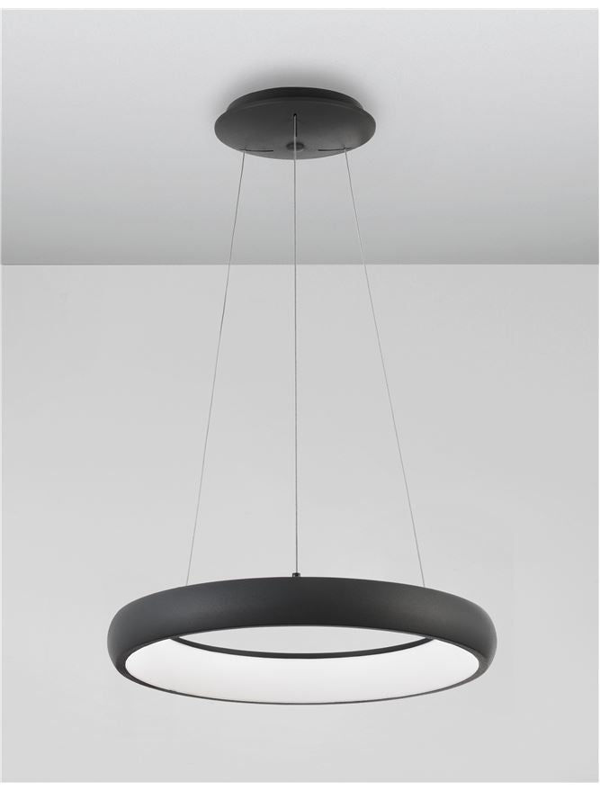 ALB Sandy Black Aluminium & Acrylic Dimmable Inner Light Ring Pendant Small - ID 10372