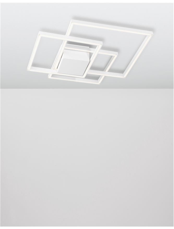 BIL White Aluminium & Acrylic Right Angle Medium Ceiling Light - ID 10577